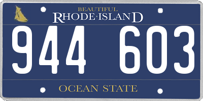 RI license plate 944603