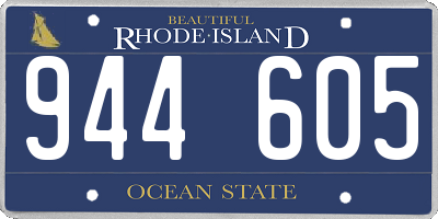 RI license plate 944605