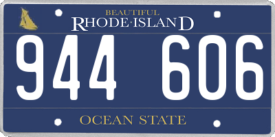 RI license plate 944606