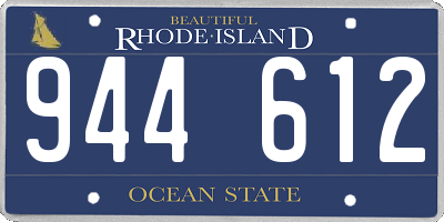 RI license plate 944612