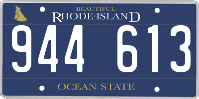 RI license plate 944613