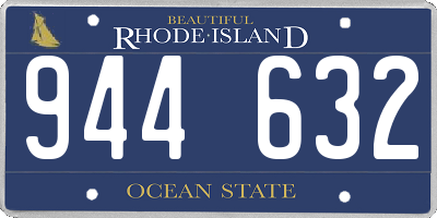 RI license plate 944632