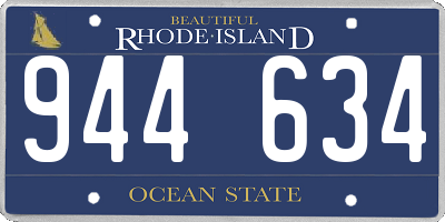 RI license plate 944634