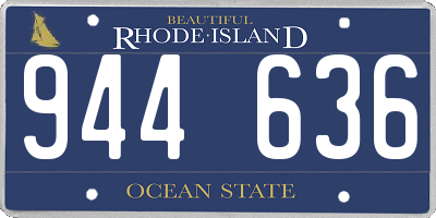 RI license plate 944636