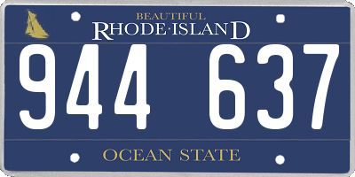 RI license plate 944637