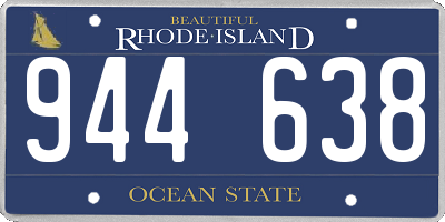 RI license plate 944638