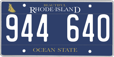 RI license plate 944640