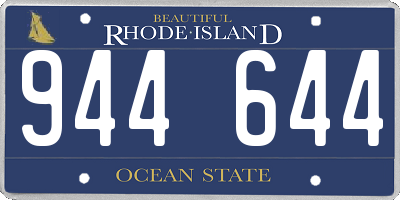 RI license plate 944644