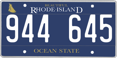 RI license plate 944645