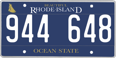 RI license plate 944648