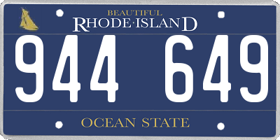 RI license plate 944649