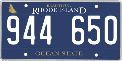 RI license plate 944650