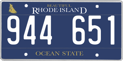 RI license plate 944651