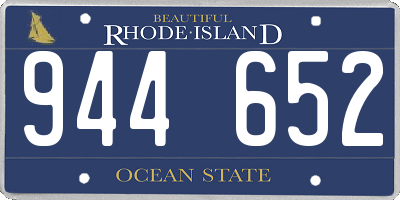 RI license plate 944652