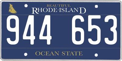 RI license plate 944653