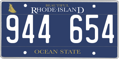 RI license plate 944654