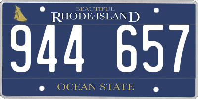 RI license plate 944657