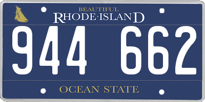 RI license plate 944662