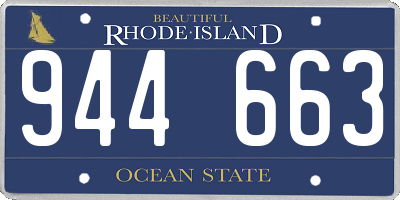 RI license plate 944663