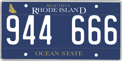 RI license plate 944666