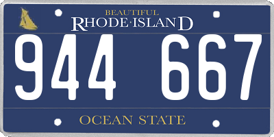 RI license plate 944667