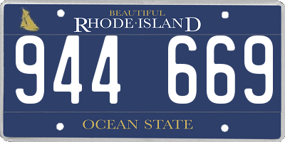 RI license plate 944669