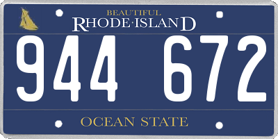 RI license plate 944672