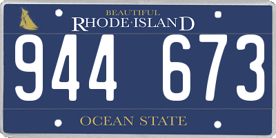 RI license plate 944673