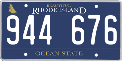 RI license plate 944676