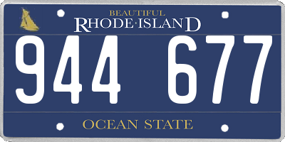 RI license plate 944677