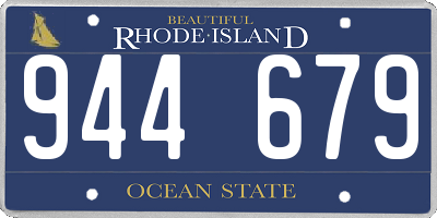 RI license plate 944679