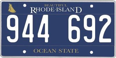 RI license plate 944692