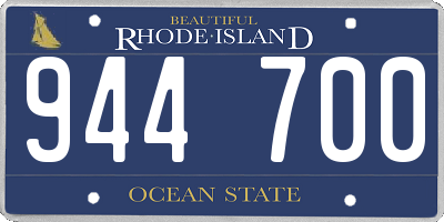 RI license plate 944700