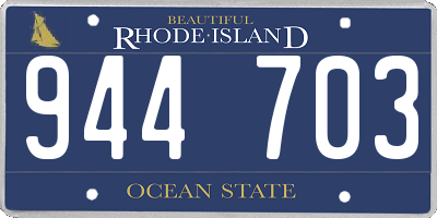 RI license plate 944703