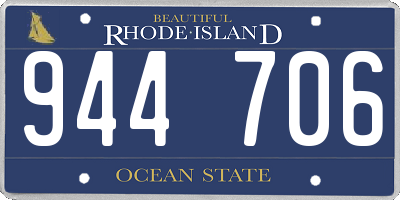 RI license plate 944706