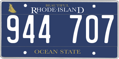 RI license plate 944707