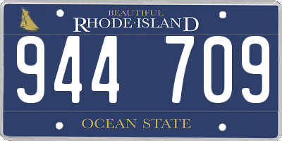 RI license plate 944709