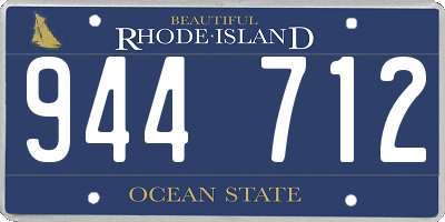 RI license plate 944712