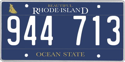 RI license plate 944713
