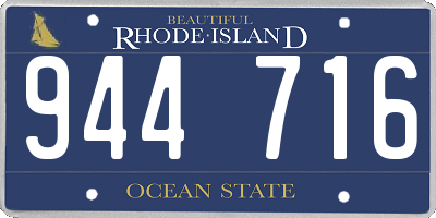 RI license plate 944716