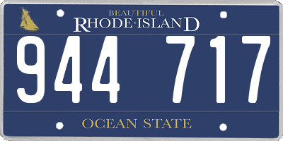 RI license plate 944717