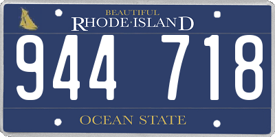 RI license plate 944718