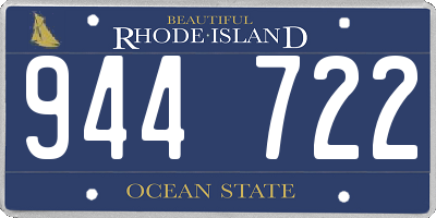 RI license plate 944722