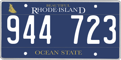 RI license plate 944723