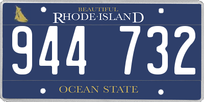 RI license plate 944732