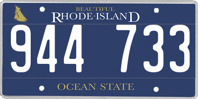 RI license plate 944733