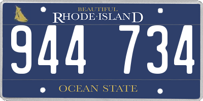 RI license plate 944734