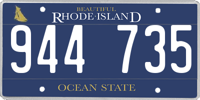 RI license plate 944735