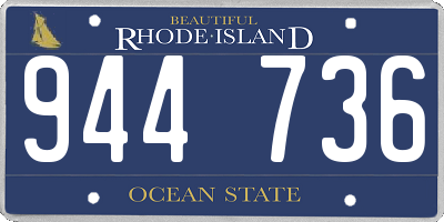 RI license plate 944736