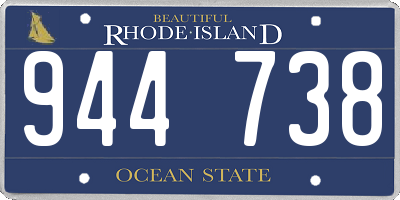 RI license plate 944738